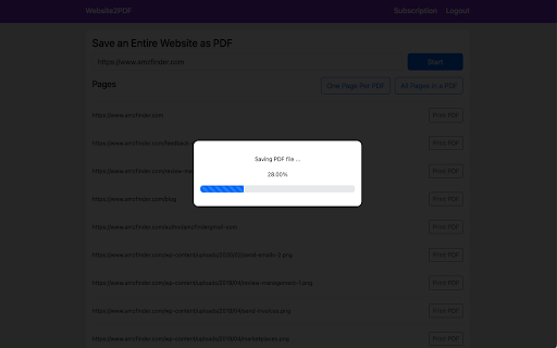 Website to PDF Converter,Batch Save Web Pages screenshot 1