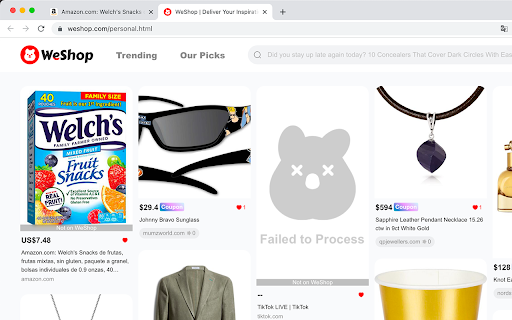 WeShop - Shopping Bookmark and Coupon Finder screenshot 1