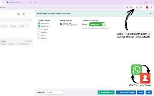 WhatsApp Contacts Saver screenshot 1
