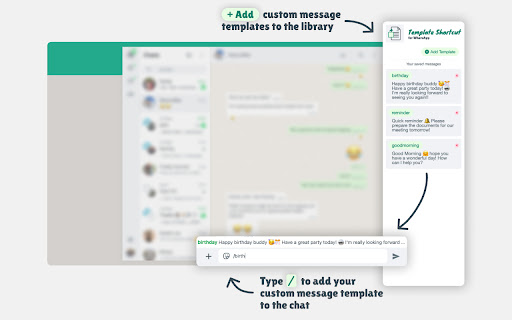 WhatsApp Template Shortcut screenshot 1