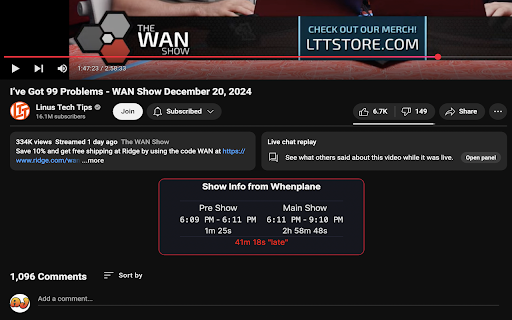Whenplane Widget screenshot 1
