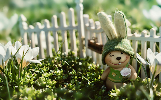 Whimsical Garden Bunny Theme screenshot 1