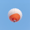 White and Orange Hot Air Balloon logo