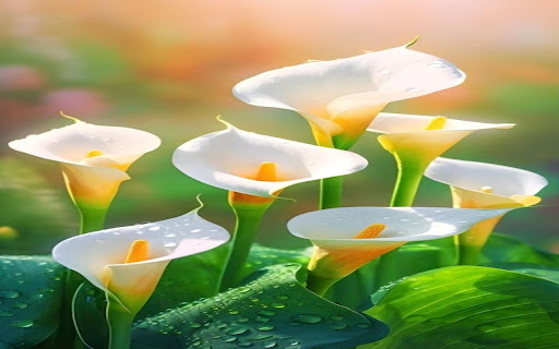 white calla lily wallpaper screenshot 1
