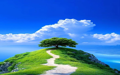 White Cloud Hill Wallpaper screenshot 1