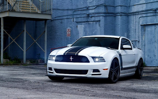 White Ford Mustang Muscle screenshot 1