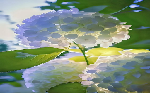 White hydrangea wallpaper screenshot 1