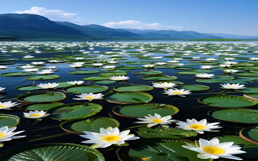 White water lily wallpaper screenshot 1