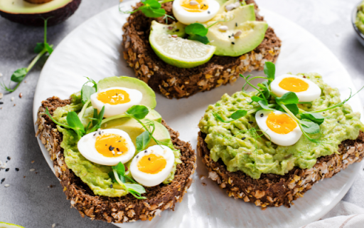 Wholesome Delight: Multigrain Bread with Avocado & Boiled Eggs Theme screenshot 1