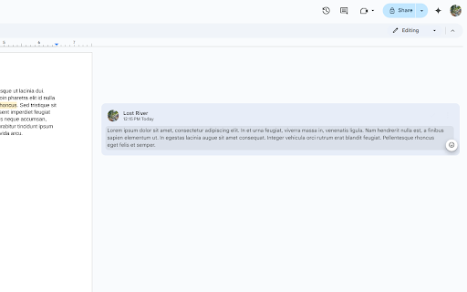 Wide comments for Google Docs screenshot 1