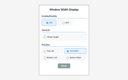 Window Width Display screenshot 1
