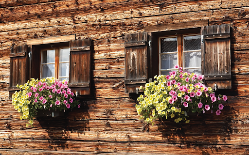 Windows Wooden Flowers screenshot 1