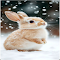 Winter bunny wallpaper logo