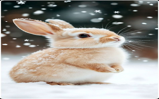 Winter bunny wallpaper screenshot 1