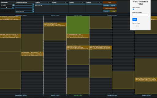 Wise Timetable Filter screenshot 1