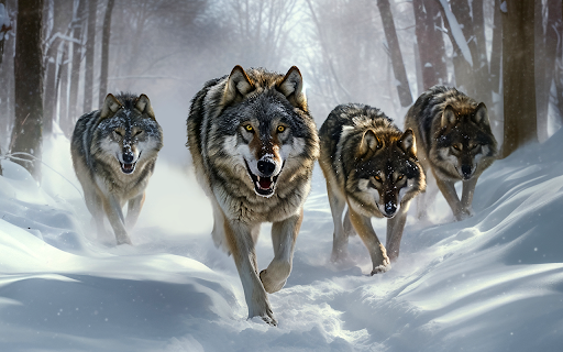 wolf pack on snow mountain screenshot 1