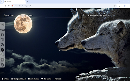 Wolf Wallpaper New Tab screenshot 1