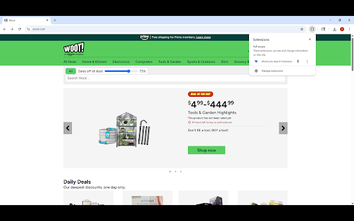 Woot.com Search Extension screenshot 1