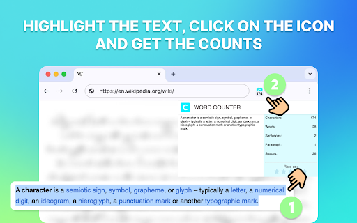 Word counter - character count screenshot 1