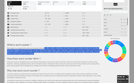 Word55 Word Counter screenshot 1