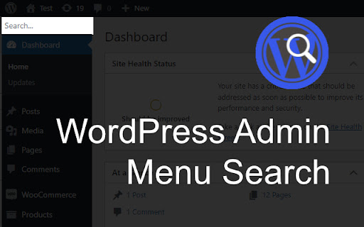 Wordpress Admin Menu Search screenshot 1