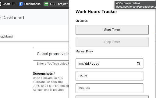 Work Hours Tracker screenshot 1