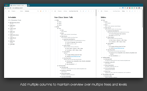 WorkFlowy MultiFlow screenshot 1