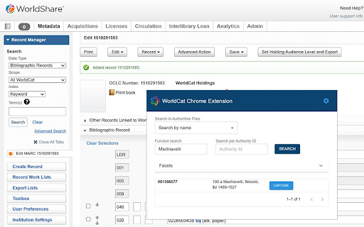 WorldShare Lexicon extension screenshot 1