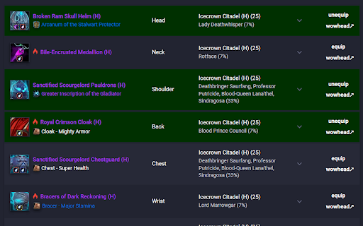 wowtbc equipper screenshot 1
