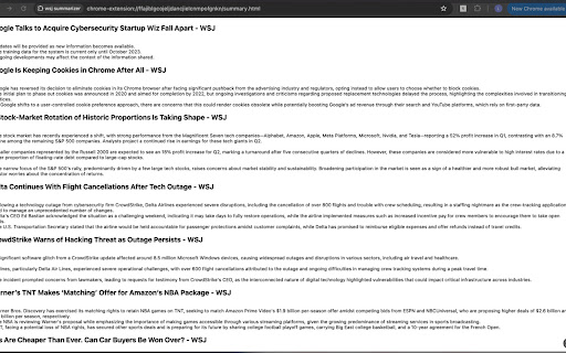 wsj summarizer screenshot 1