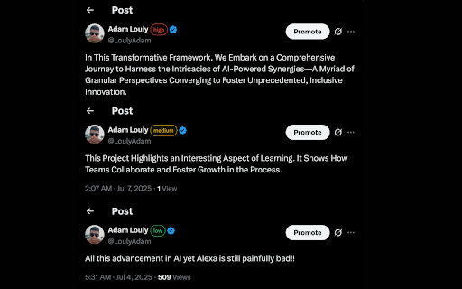 X AI Detector screenshot 1