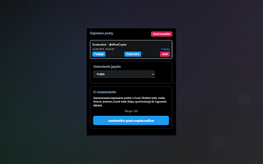 X.com Post Copier screenshot 1