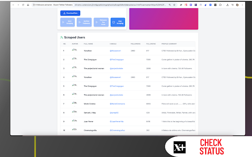 X followers scraper - Export Twitter Followers screenshot 1