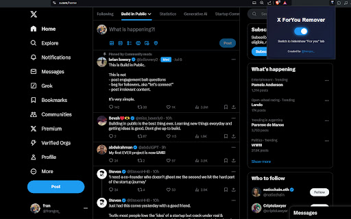 X ForYou Tab Remove screenshot 1