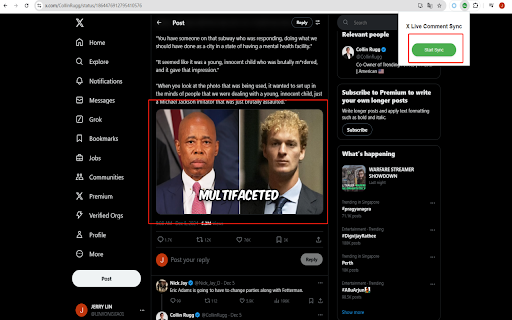 X Live Comments Sync screenshot 1