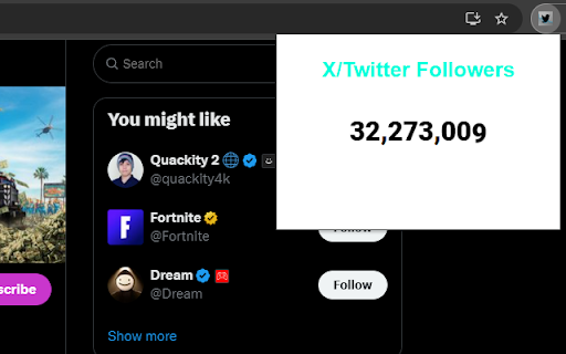 X/Twitter Live Follower Count screenshot 1
