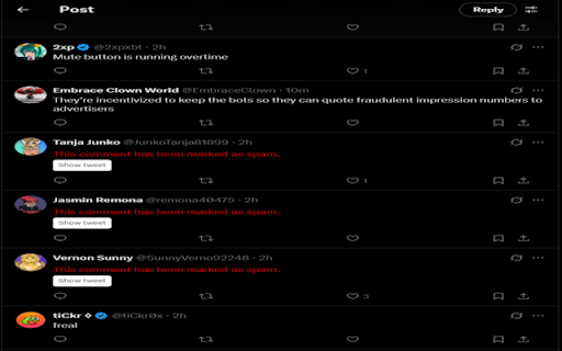 X/Twitter Spam Filter screenshot 1