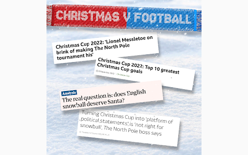 XmasVsFootball - The Football News Xmasifier screenshot 1