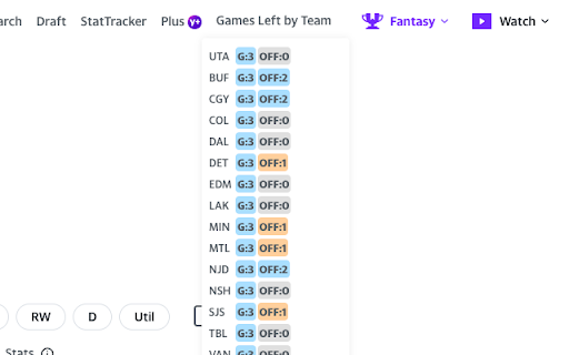 Yahoo Fantasy Hockey Helper screenshot 1