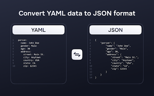 YAML to JSON Converter screenshot 1