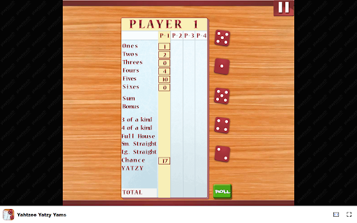 Yathzee Yatzy Yams - Can you achieve the highest score and win? screenshot 1