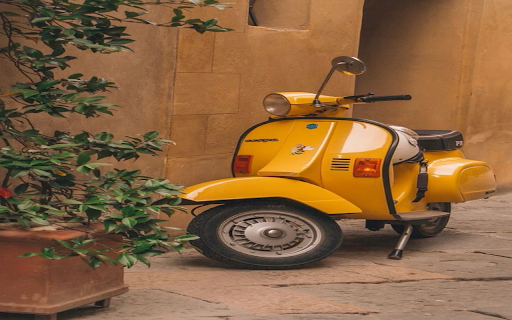 Yellow motorbike wallpaper screenshot 1