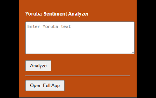 Yoruba Sentiment Analyzer screenshot 1