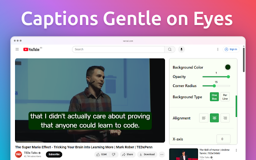 YouCaption: YouTube Captions Fully Customizable screenshot 1