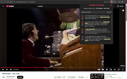 YouTube CC Fuzzy Search screenshot 1