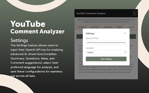YouTube Comment Analyzer screenshot 1