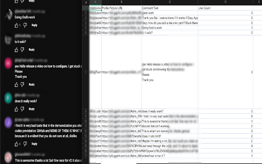 YouTube Comment Exporter screenshot 1