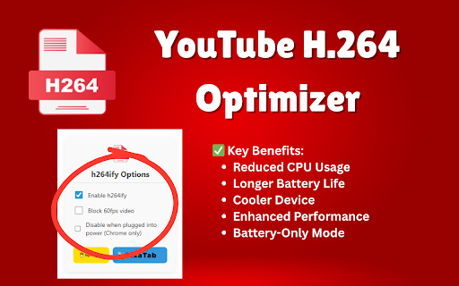 YouTube H.264 Optimizer screenshot 1