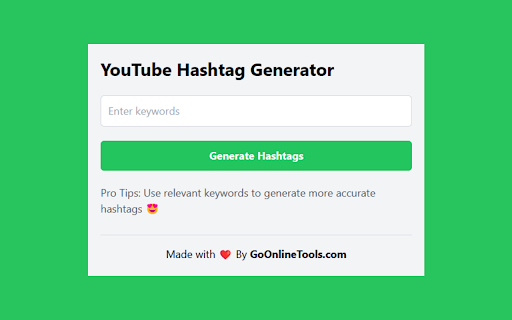 YouTube Hashtag Generator screenshot 1