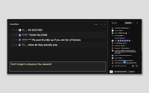 YouTube Live Comment Queue screenshot 1